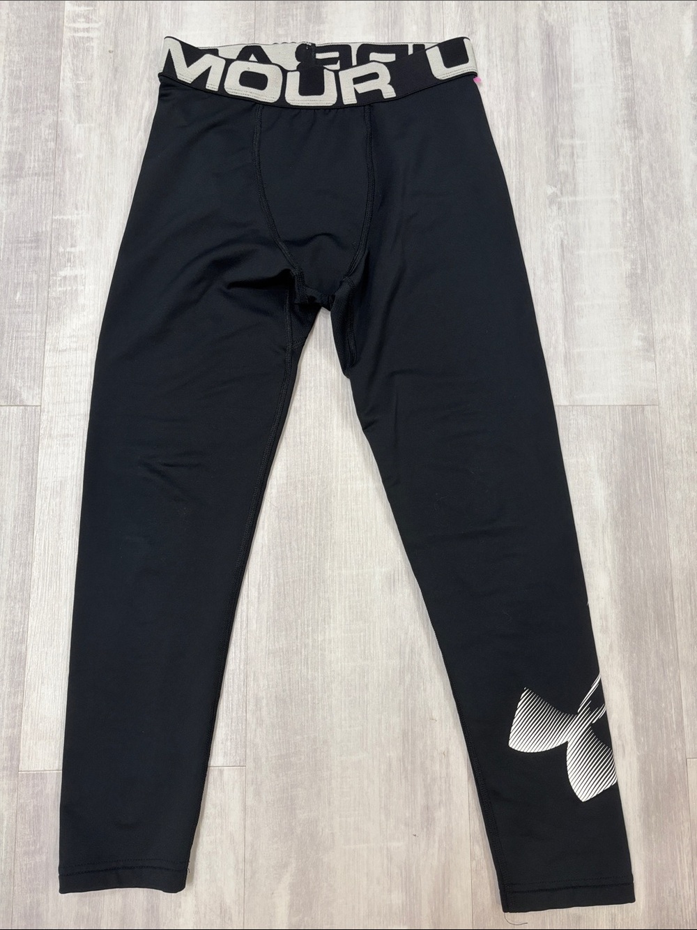 Under Armour Black Kids' Logo Leggings Medium